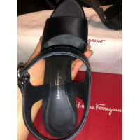 Salvatore Ferragamo Sandals Silk in Black