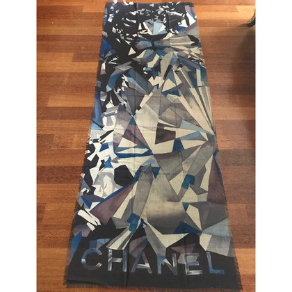 Chanel Sjaal Kasjmier in Blauw