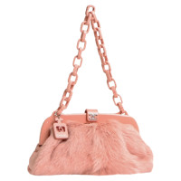 Chanel Handtasche aus Pelz in Rosa / Pink
