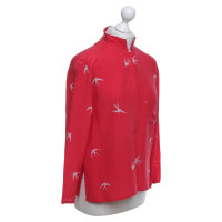 Cacharel blouse de soie en rouge