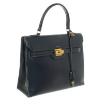 Hermès Vintage leather handbag in black