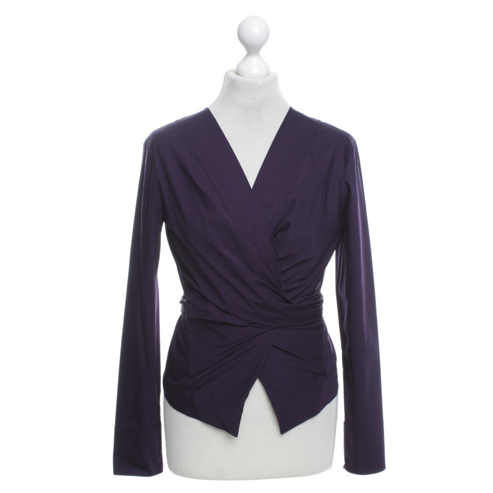 Donna Karan Aubergine wrap blouse