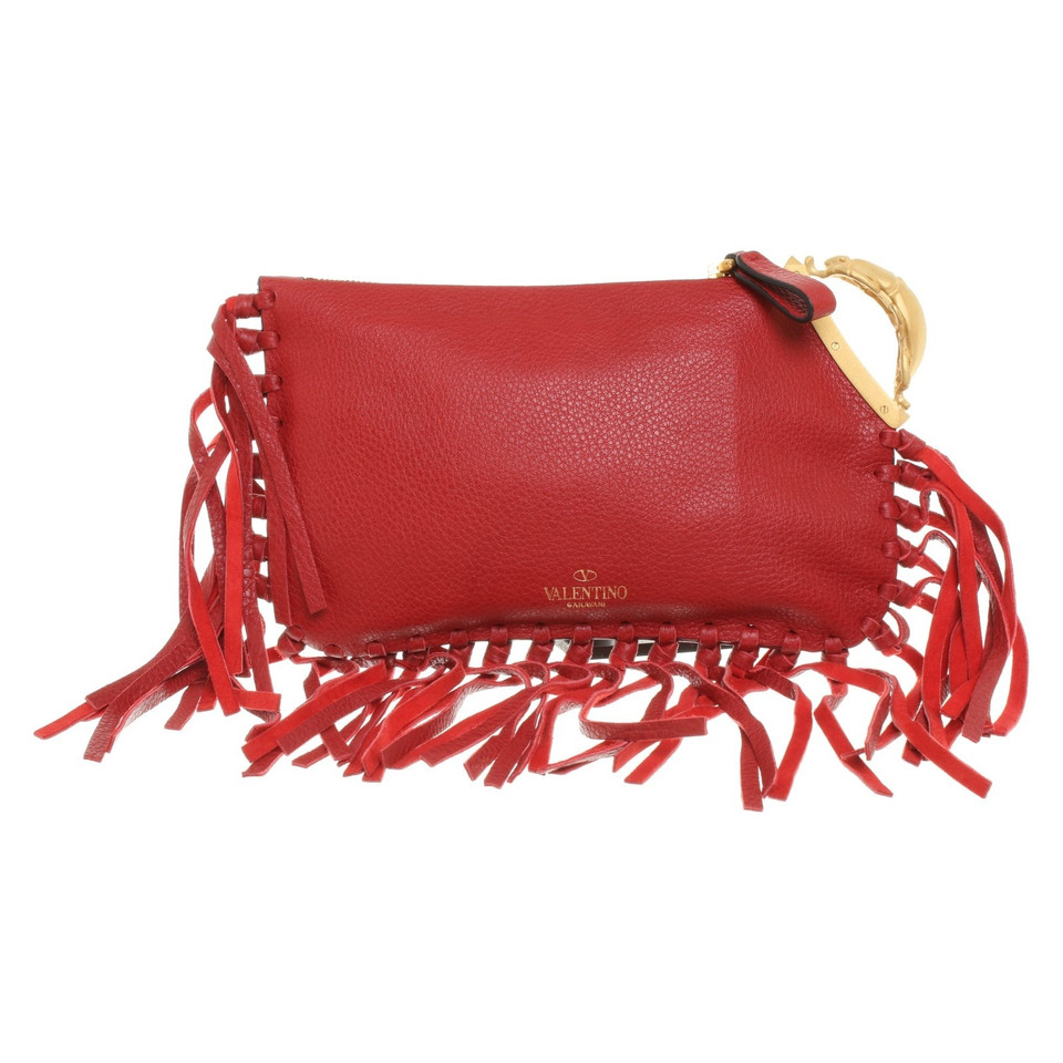 Valentino Garavani "Scarab Fringe Clutch"