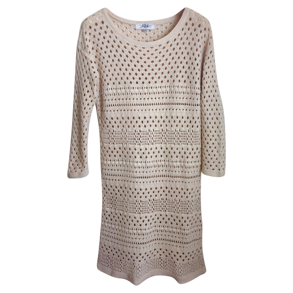 Tibi Robe en Coton en Beige