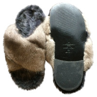 Max Mara Sandals Fur in Grey