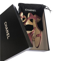Chanel Bordeaux hiel sandalen