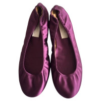 Lanvin Slippers/Ballerinas Silk in Violet