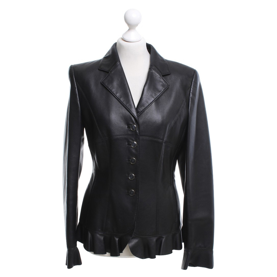 Escada Lammleder-Blazer in Schwarz