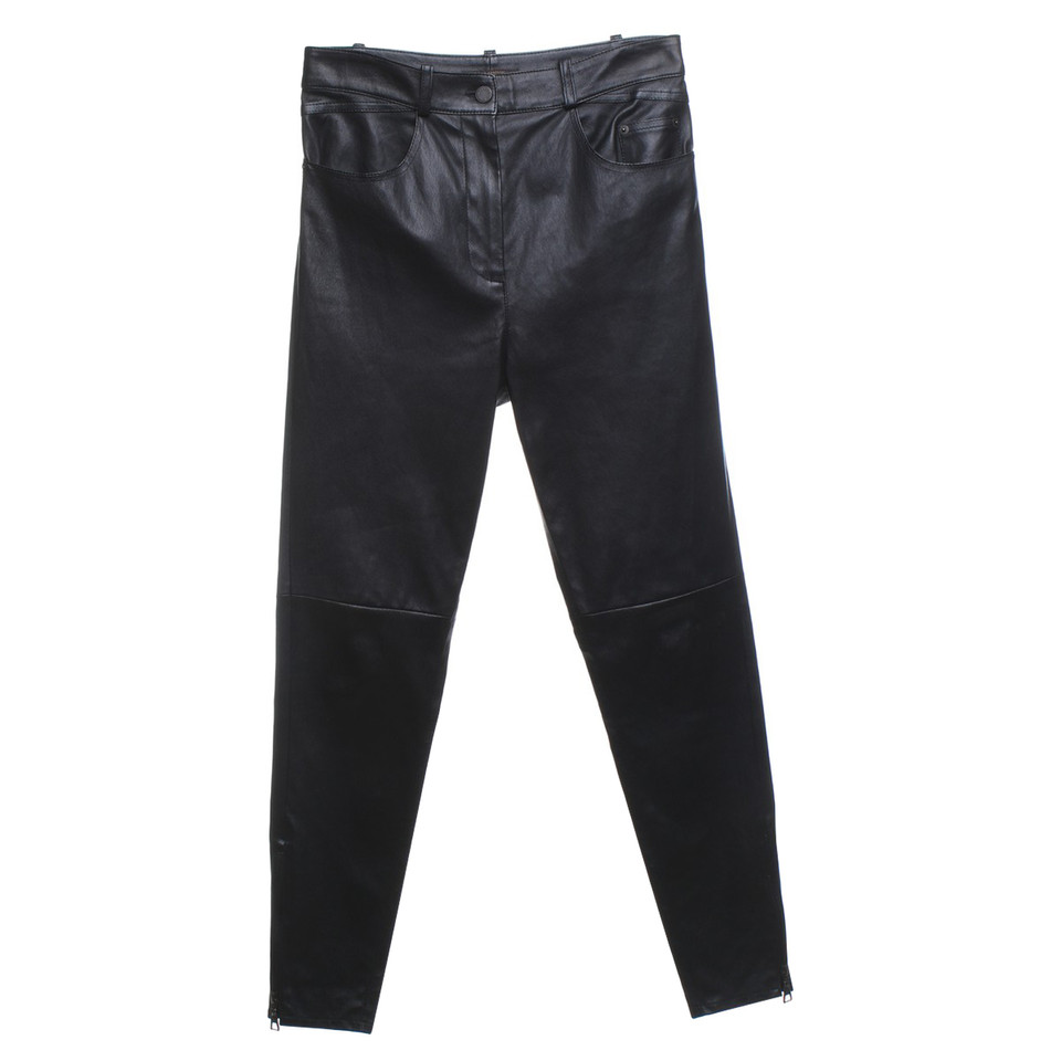 Louis Vuitton Pantalon en cuir en noir