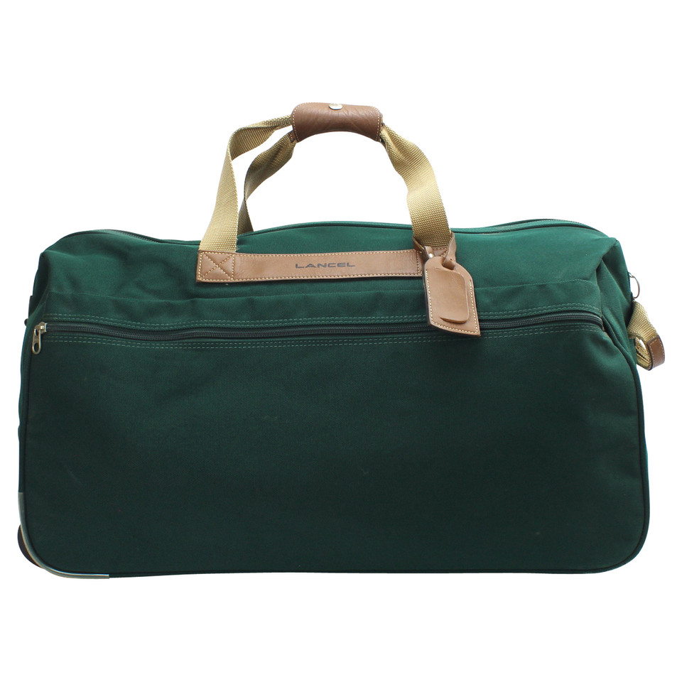 Lancel Reisetasche aus Canvas in Grün