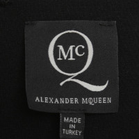 Mc Q Alexander Mc Queen Kleid mit Kunstlederbesatz