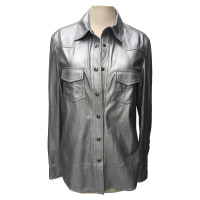 Jacob Cohen Top Leather in Silvery