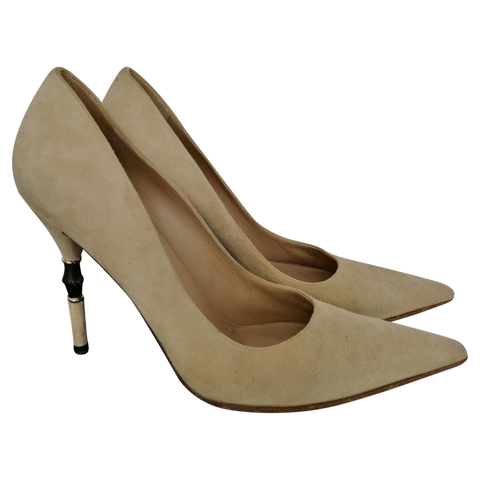 Gucci Pumps/Peeptoes Leather in Beige