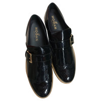 Hogan Scarpe stringate in Pelle verniciata in Nero