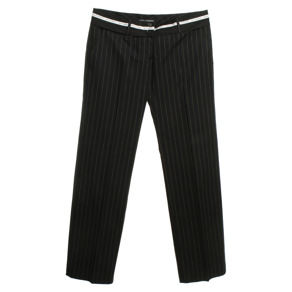 Dolce & Gabbana Pinstripe trousers in black