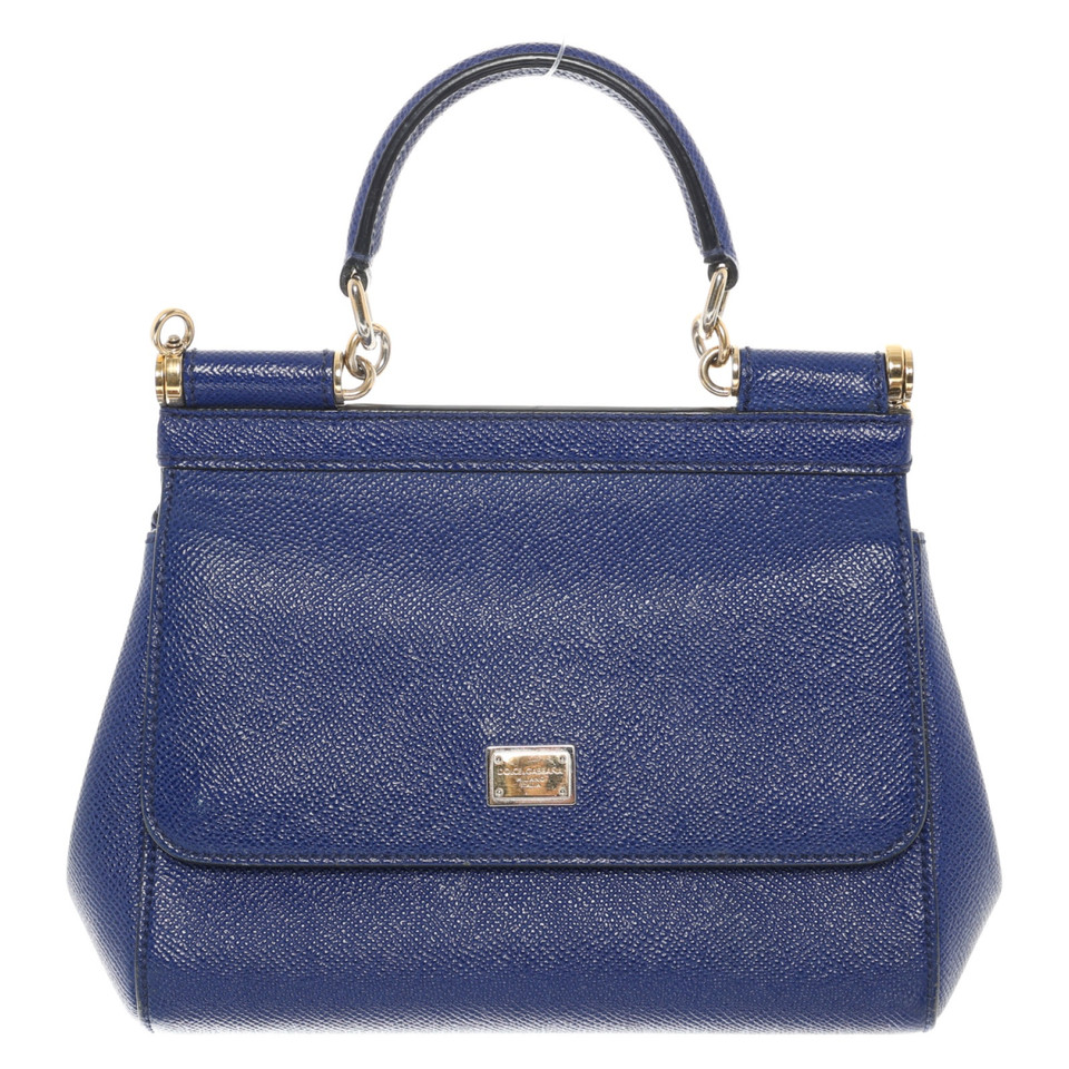 Dolce & Gabbana Sicily Bag Leather in Blue