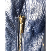 Fendi Jacket/Coat Leather in Blue