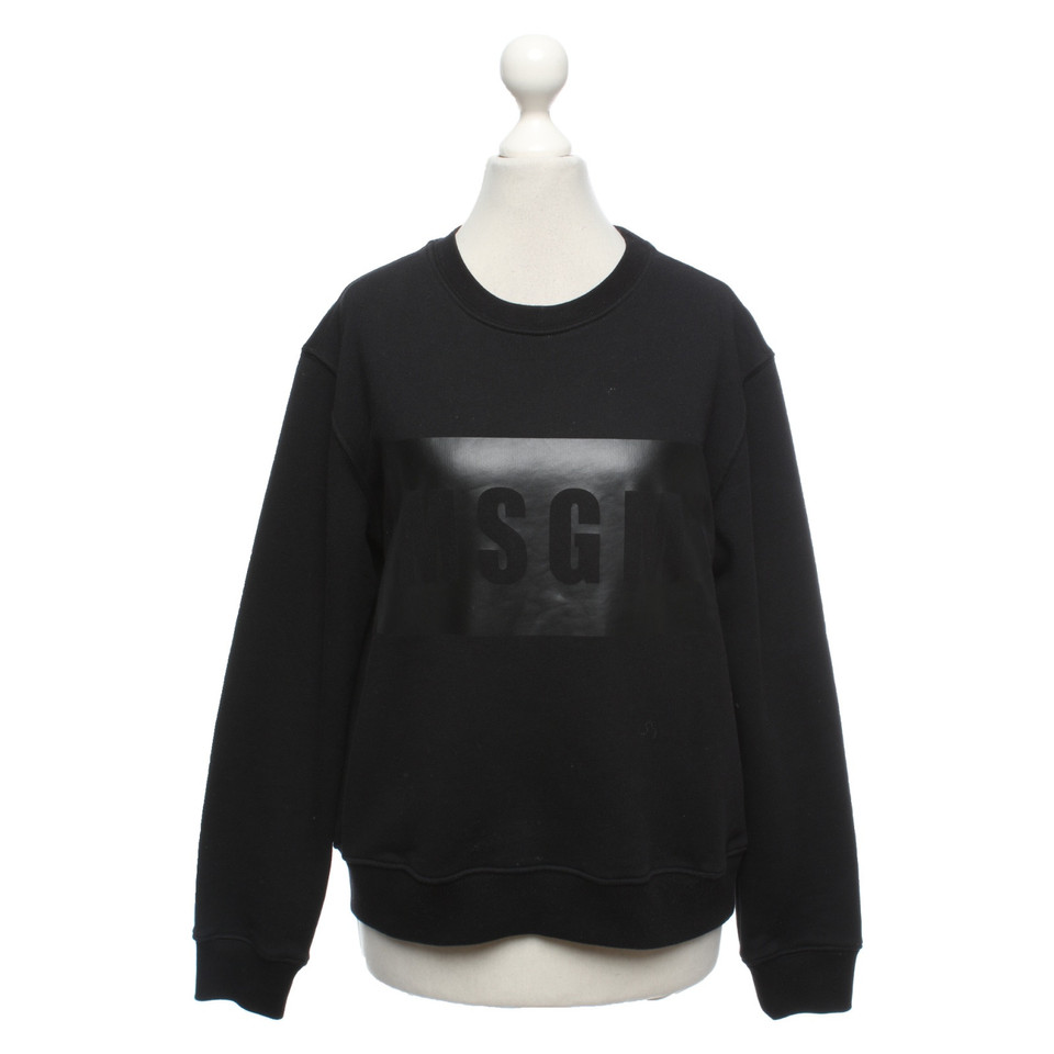 Msgm Top Cotton in Black