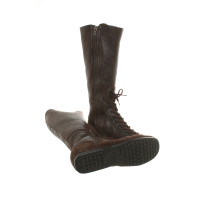 Car Shoe Boots Leather in Brown