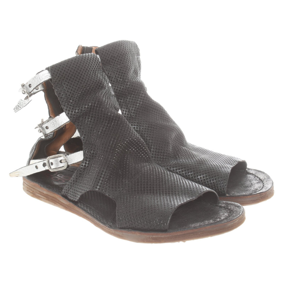 A.S.98 Sandals Leather in Black
