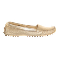 Car Shoe Slipper/Ballerinas aus Leder in Gold