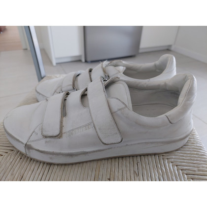 Jil Sander Sneakers aus Leder in Weiß