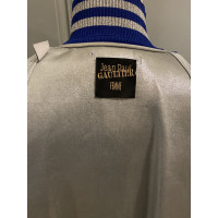 Jean Paul Gaultier Jacke/Mantel aus Lackleder in Blau