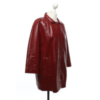 Topshop Jacke/Mantel aus Baumwolle in Rot