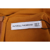 Faithfull The Brand Kleid aus Viskose in Ocker
