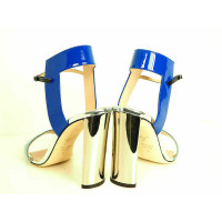 Giuseppe Zanotti Pumps/Peeptoes aus Leder in Blau