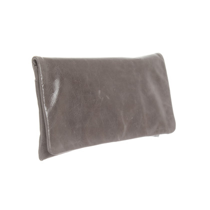 Abro Clutch Bag Leather in Grey
