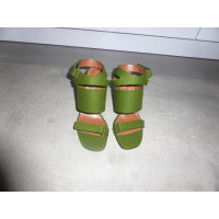 Alberta Ferretti Sandals Leather in Olive
