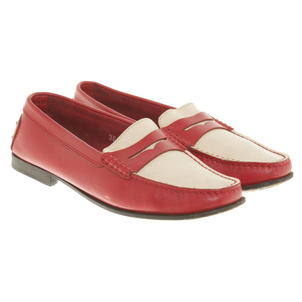 Tod's Mocassins à Red / Beige