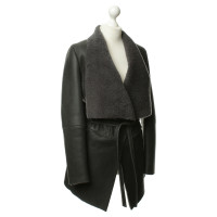 Drykorn Anthracite-coloured lambskin jacket
