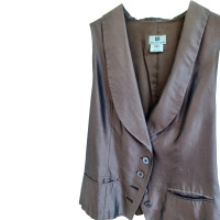 Dries Van Noten Gilet en Soie en Marron