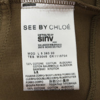 See By Chloé Robe bustier en olive