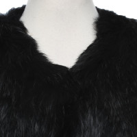 Theory Vest Fur in Black