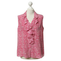 Rena Lange Zijden blouse met een bloemmotief