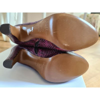 Pollini Stiefel aus Leder in Bordeaux