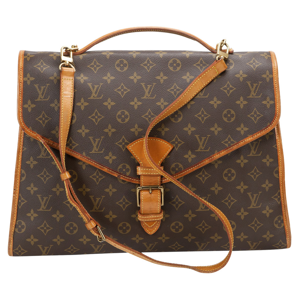 Louis Vuitton Borsa a tracolla in Tela in Marrone