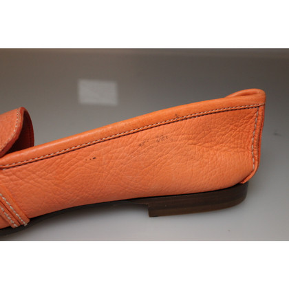 Céline Slippers/Ballerinas Leather in Orange