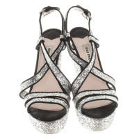 Miu Miu Silver-colored sandals