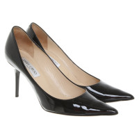 Jimmy Choo Pumps/Peeptoes Lakleer in Zwart