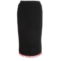 Marc Cain Knitted skirt in black / red