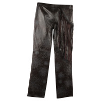 Just Cavalli Leather pants with fringe