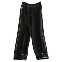Blumarine Silk trousers with gold bands 42 IT