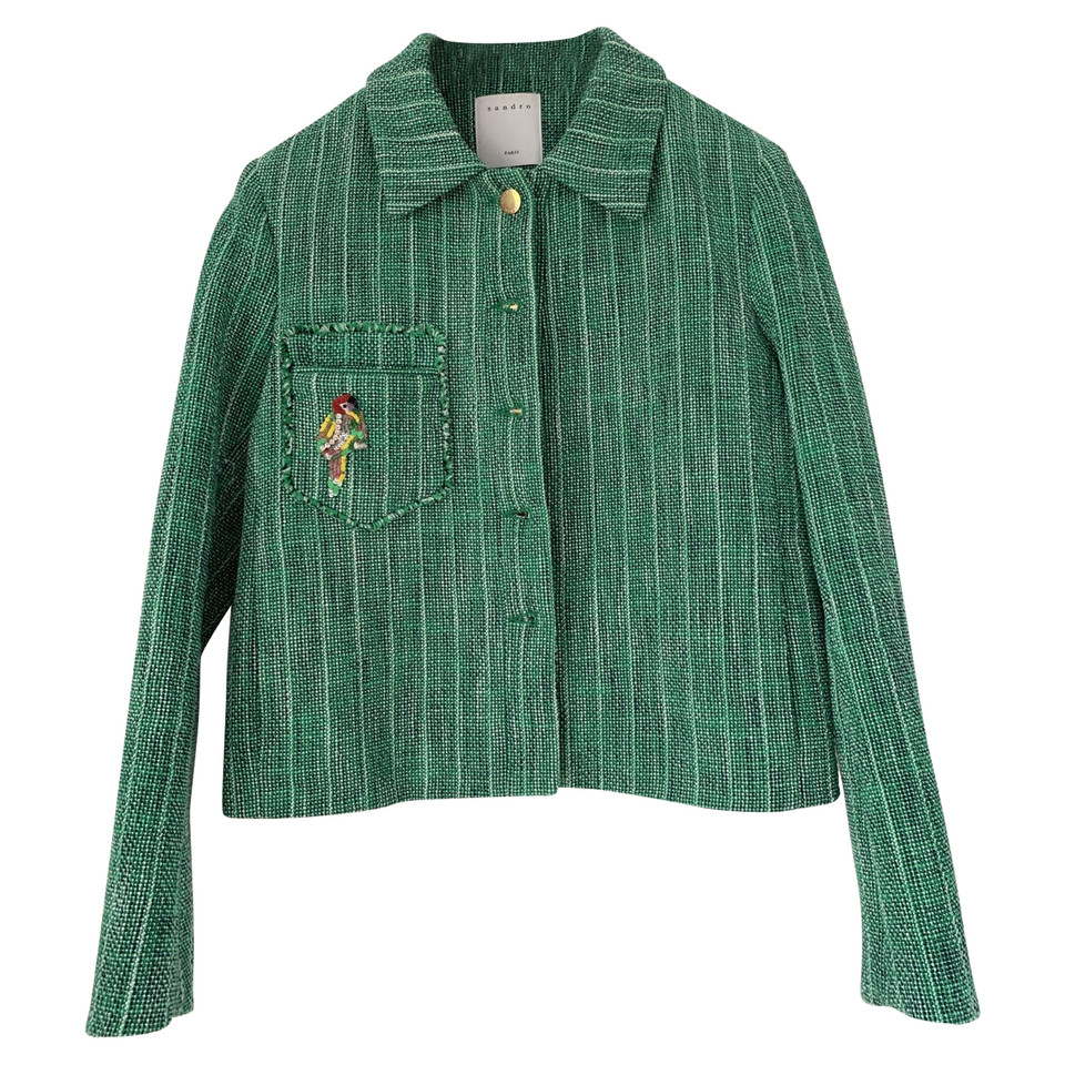 Sandro Jacket/Coat Cotton in Green