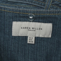 Karen Millen Weste aus Denim/Leder