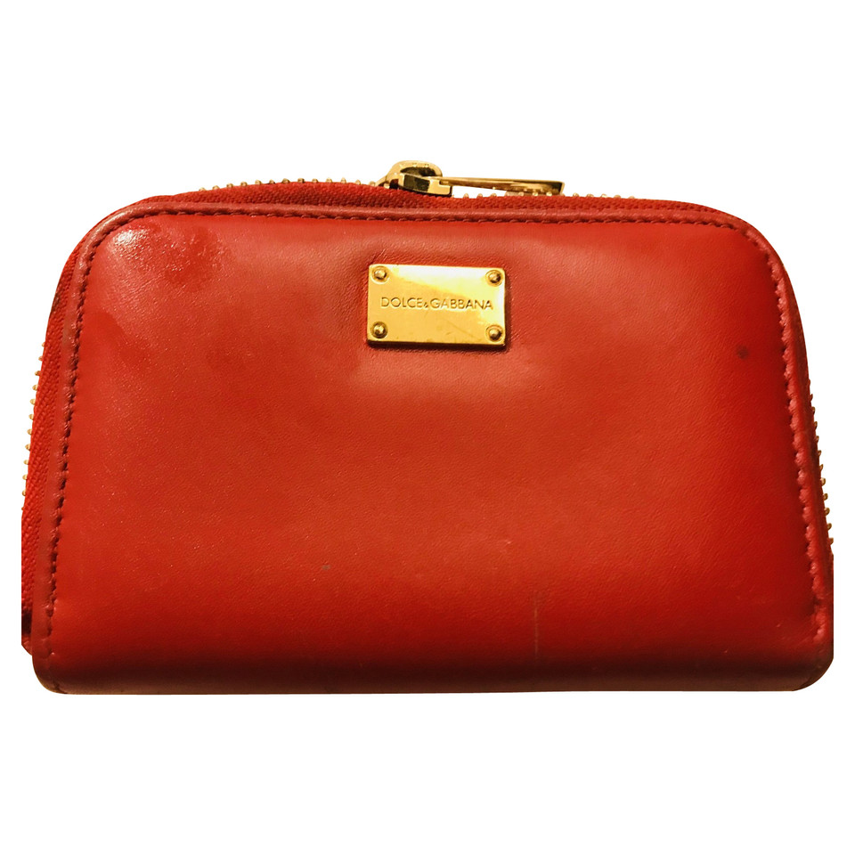 Dolce & Gabbana Tasje/Portemonnee Leer in Rood