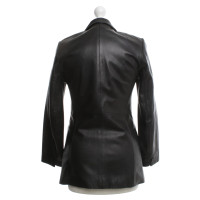 Dkny Lederblazer in Schwarz